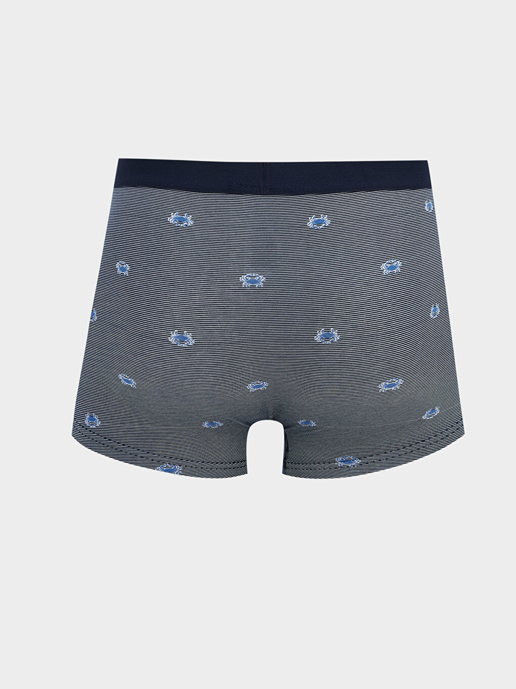 Mavi Standart Kalıp Baskılı Erkek Boxer 3'lü-4