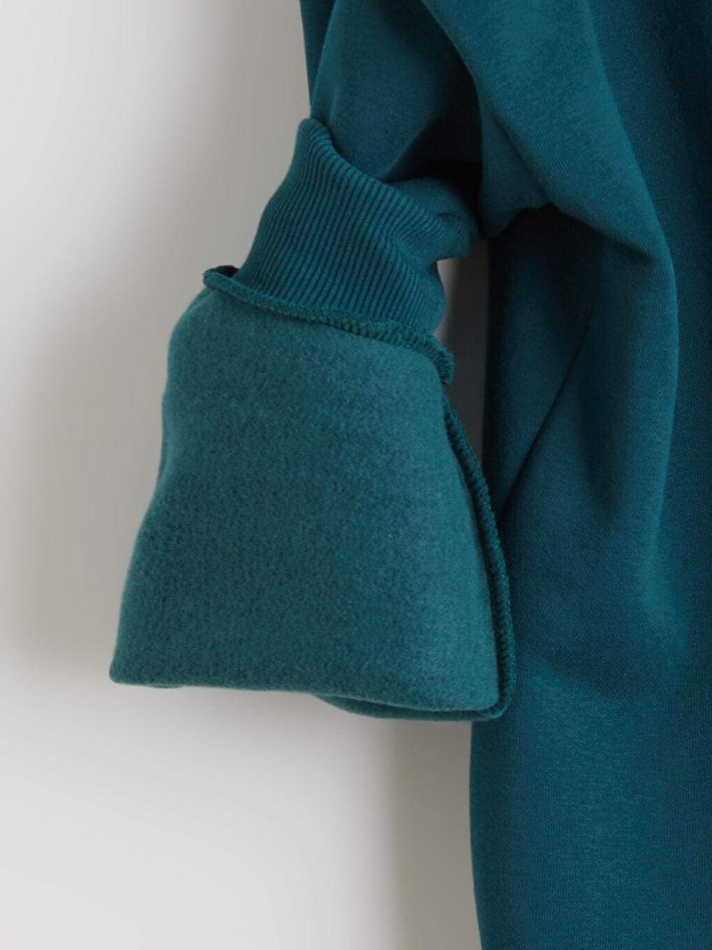 Yeşil Paris Baskılı Kadın Kalın Sweatshirt Tunik-5