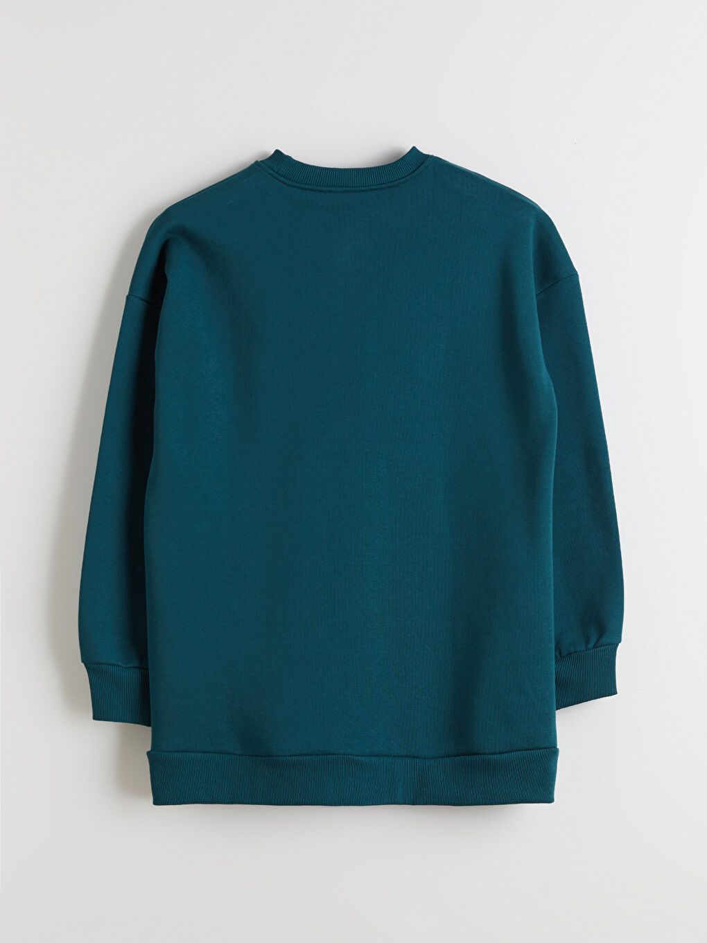 Yeşil Paris Baskılı Kadın Kalın Sweatshirt Tunik-6