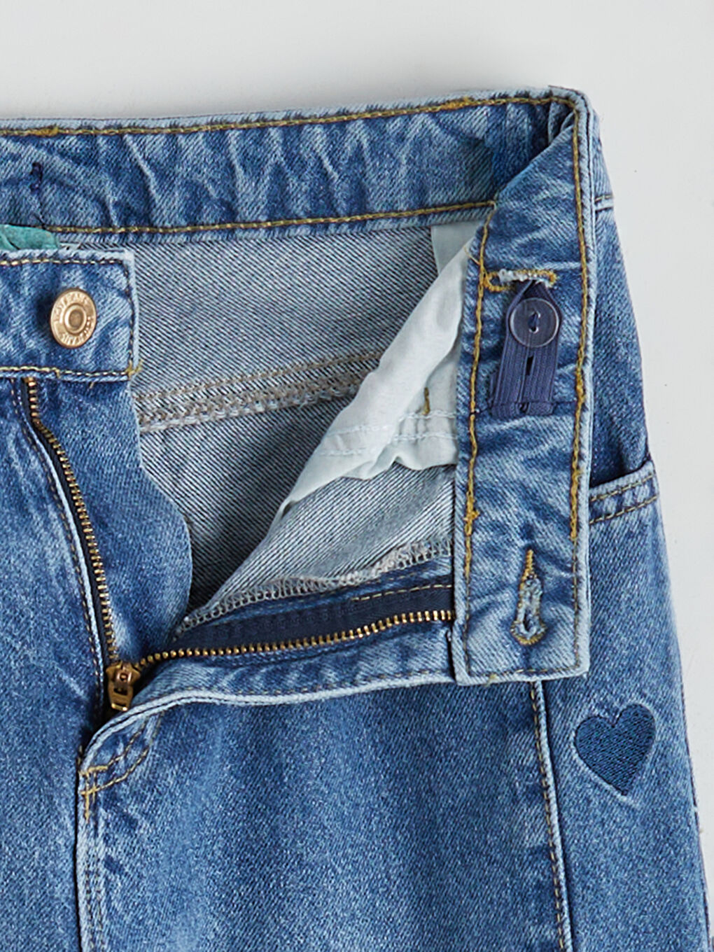 Дънки за момичета с широк крачол-2