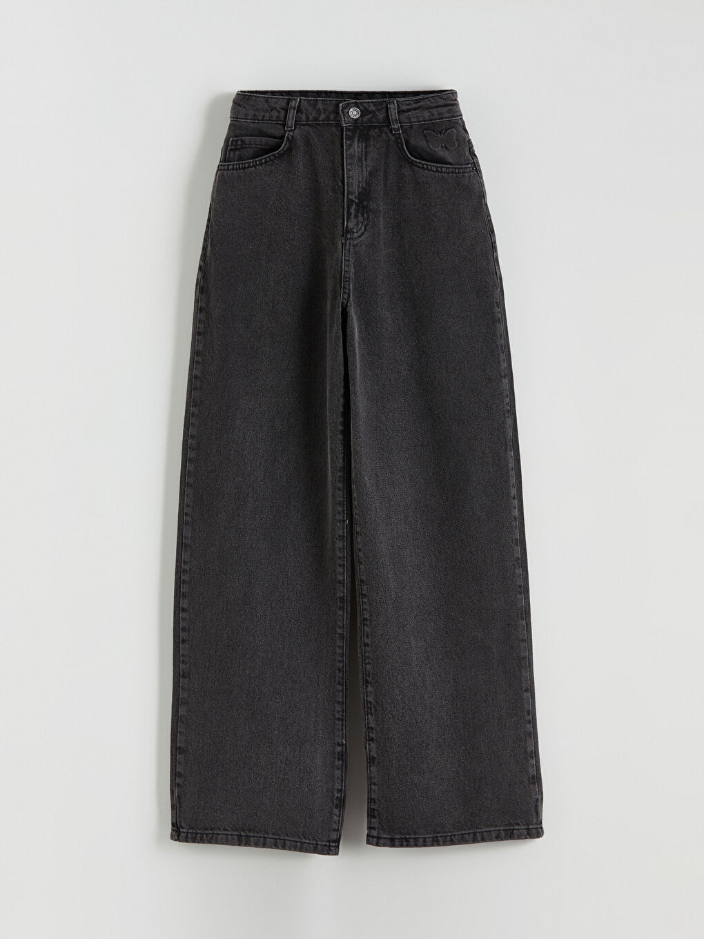 Siyah Boyfriend Kız Çocuk Jean Pantolon