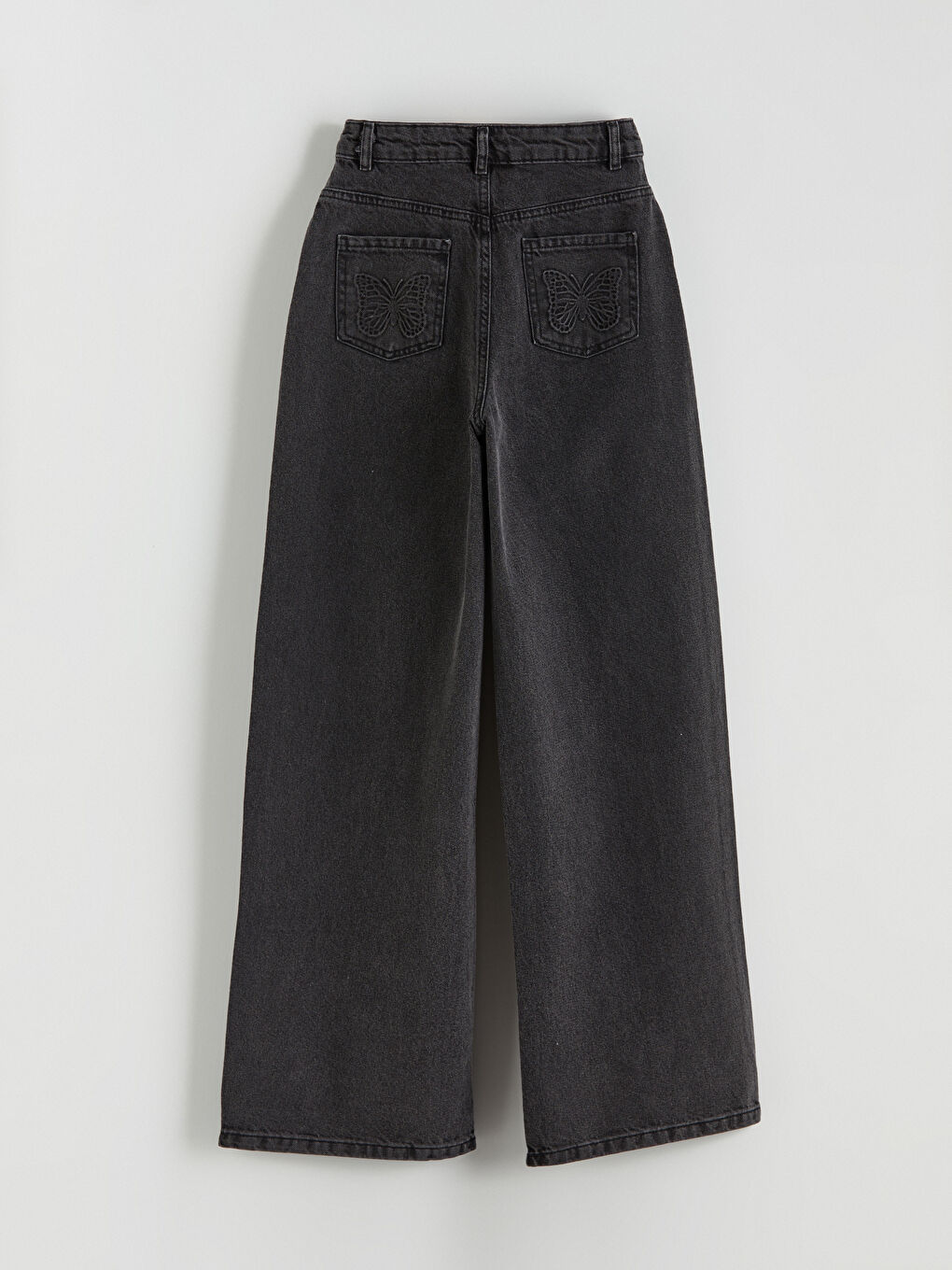 Siyah Boyfriend Kız Çocuk Jean Pantolon-2