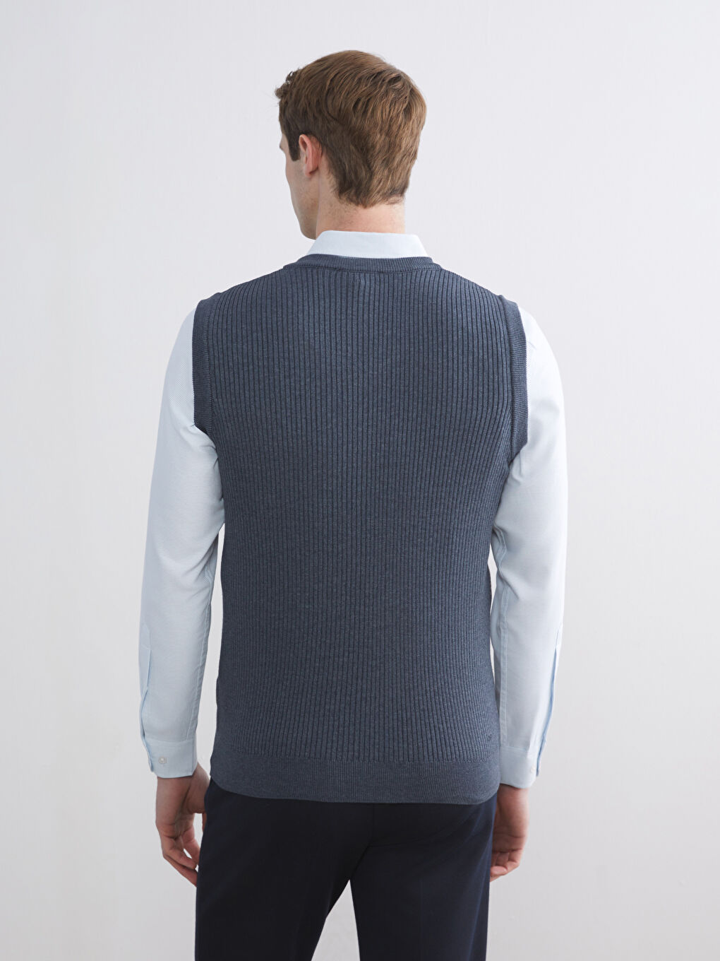 İndigo Standart Kalıp Erkek Süveter-3