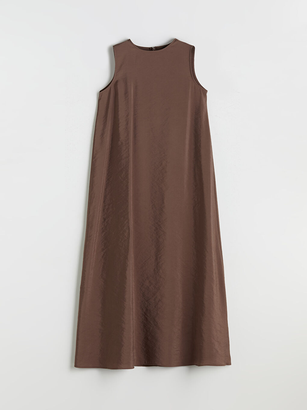 Kahverengi Bisiklet Yaka Modal Karışımlı A Kesim Elbise