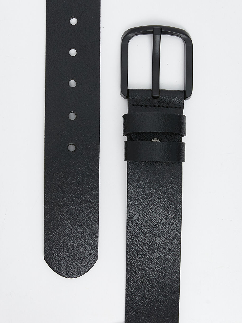 Siyah Deri Görünümlü Erkek Kemer-2