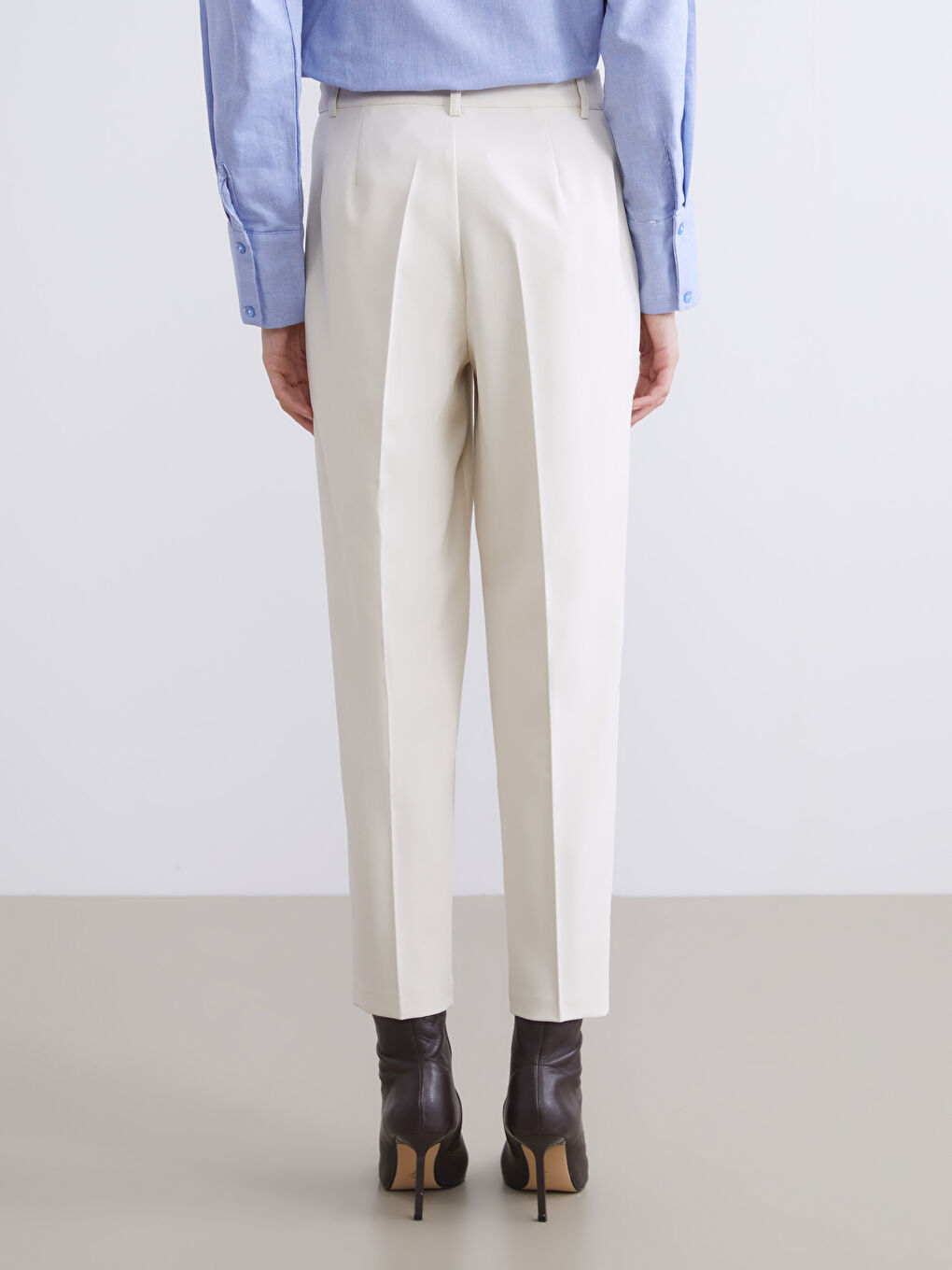 Bej Dar Fit Kadın Pantolon-3