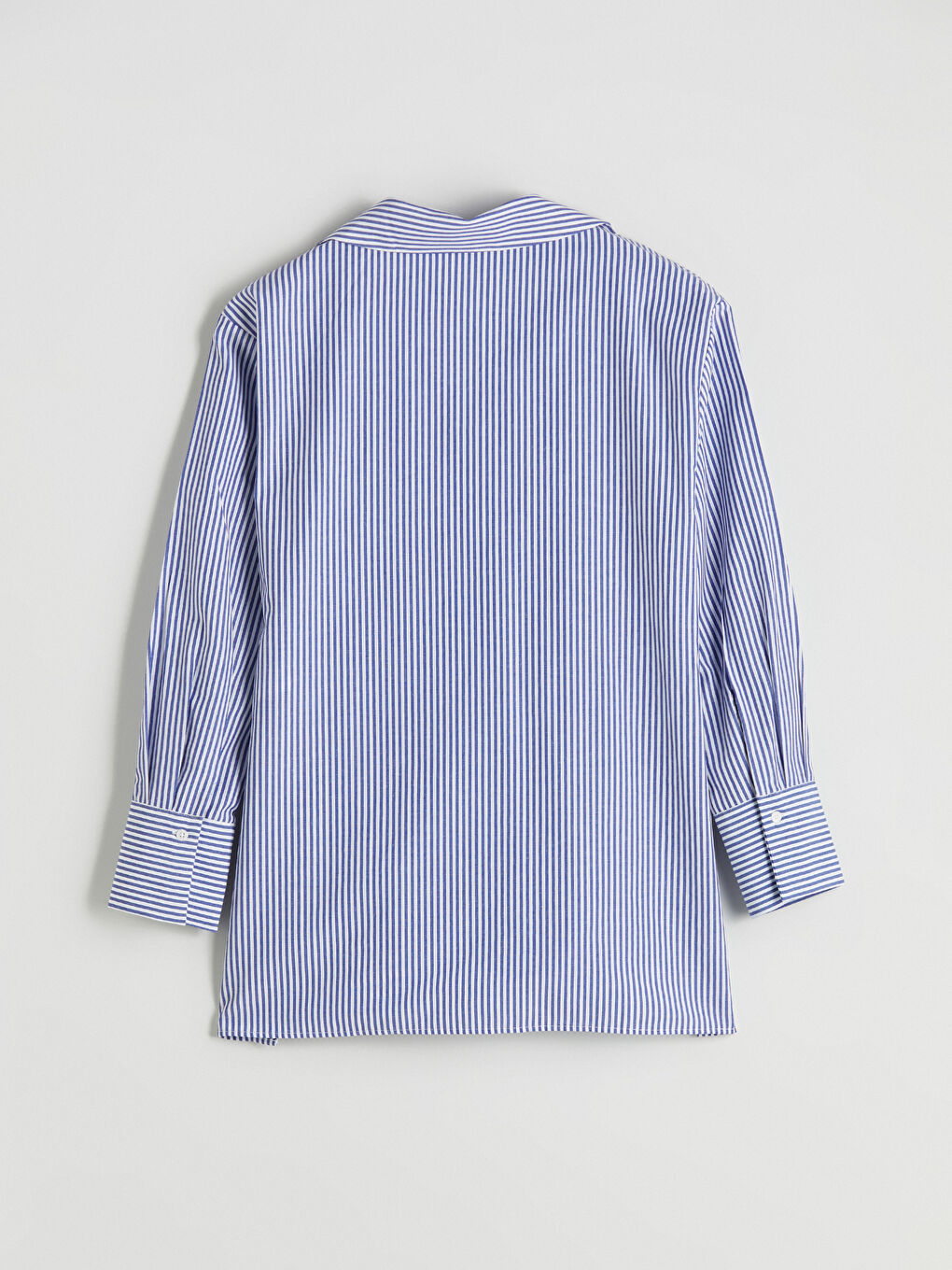 Lacivert Beli Bağlamalı Kadın Gömlek Tunik-5