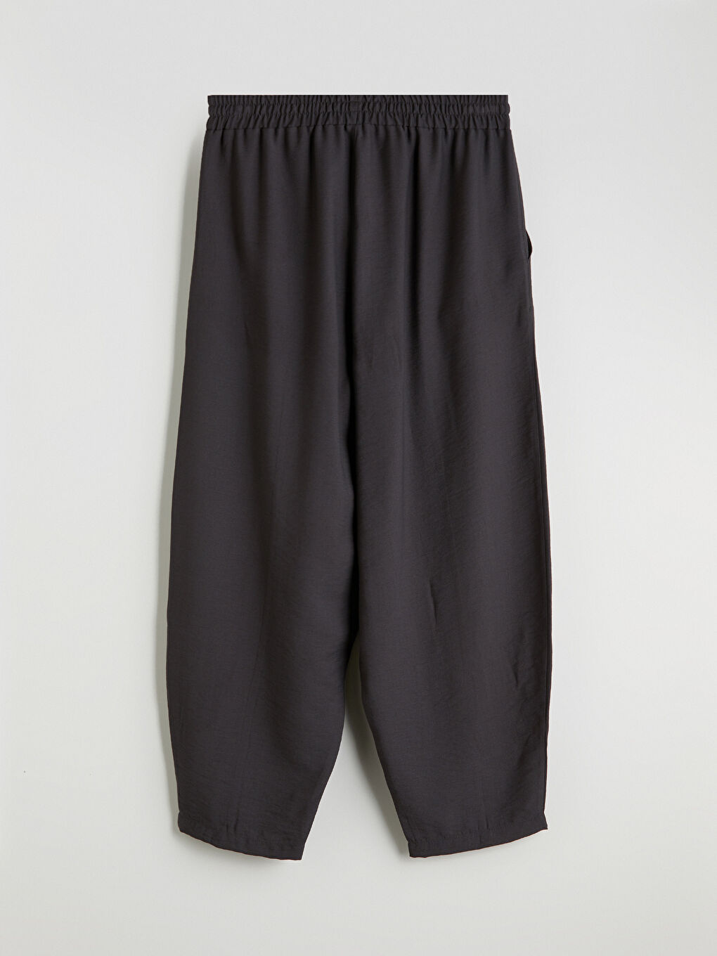 Antrasit Beli Lastikli Kadın Pantolon-5