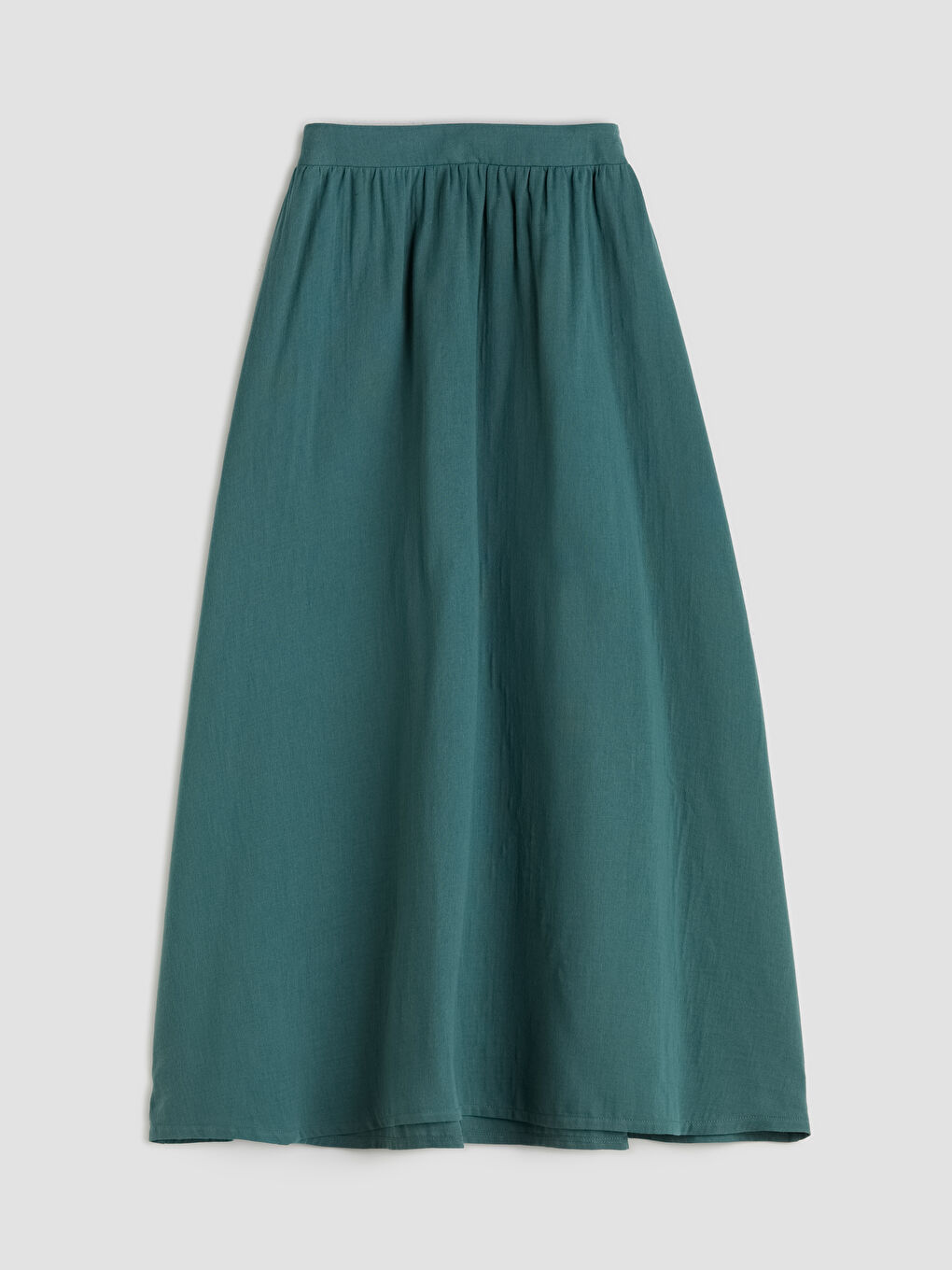 Yeşil Beli Lastikli Kloş Etek-4