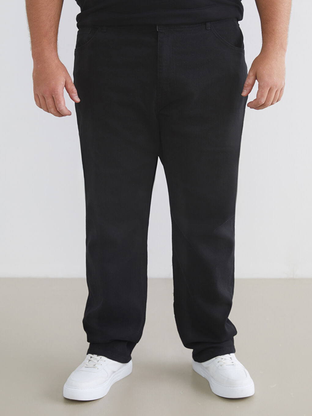 Siyah Büyük Beden 779 Regular Fit Erkek Jean Pantolon-1