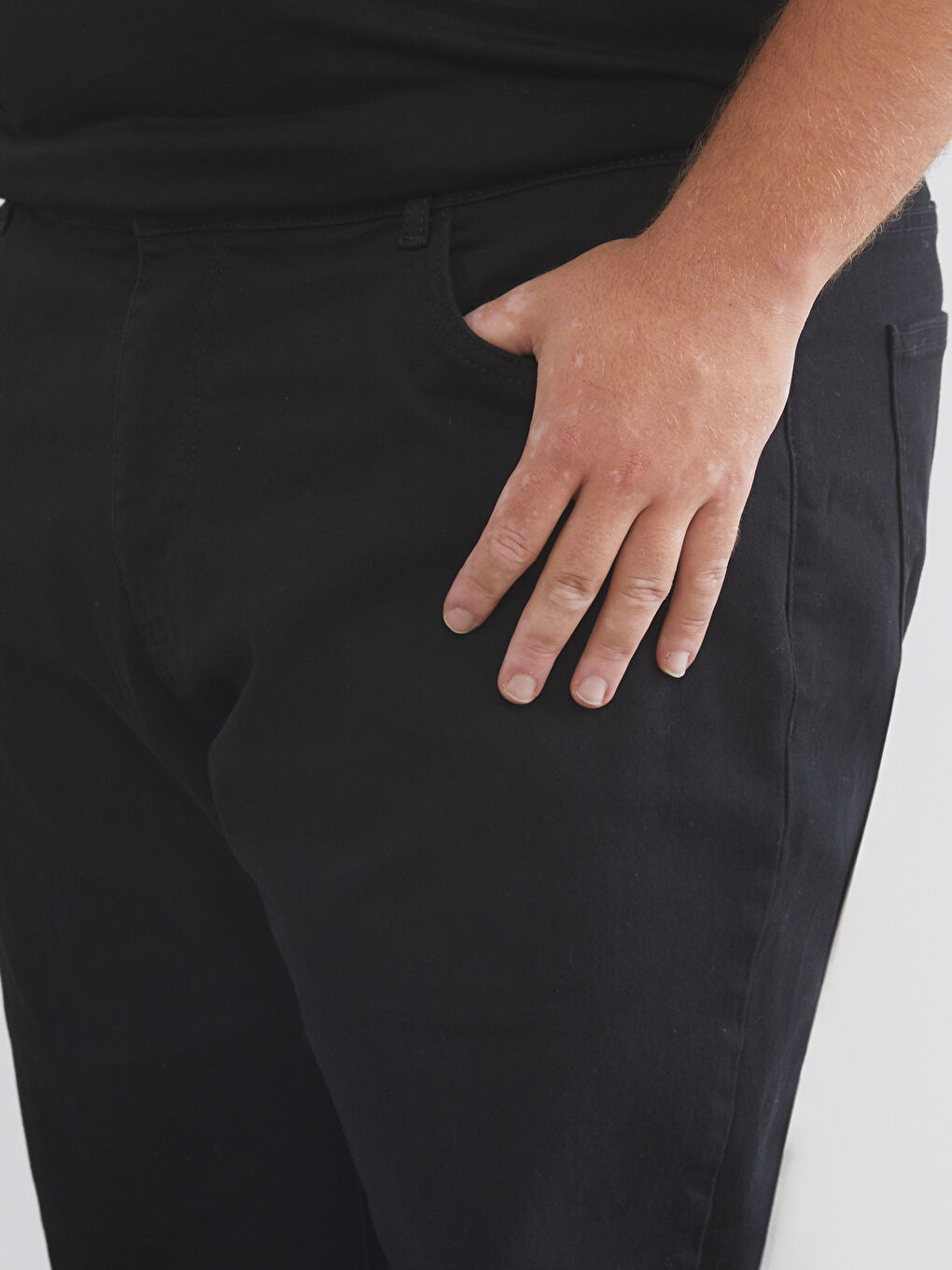 Siyah Büyük Beden 779 Regular Fit Erkek Jean Pantolon-2