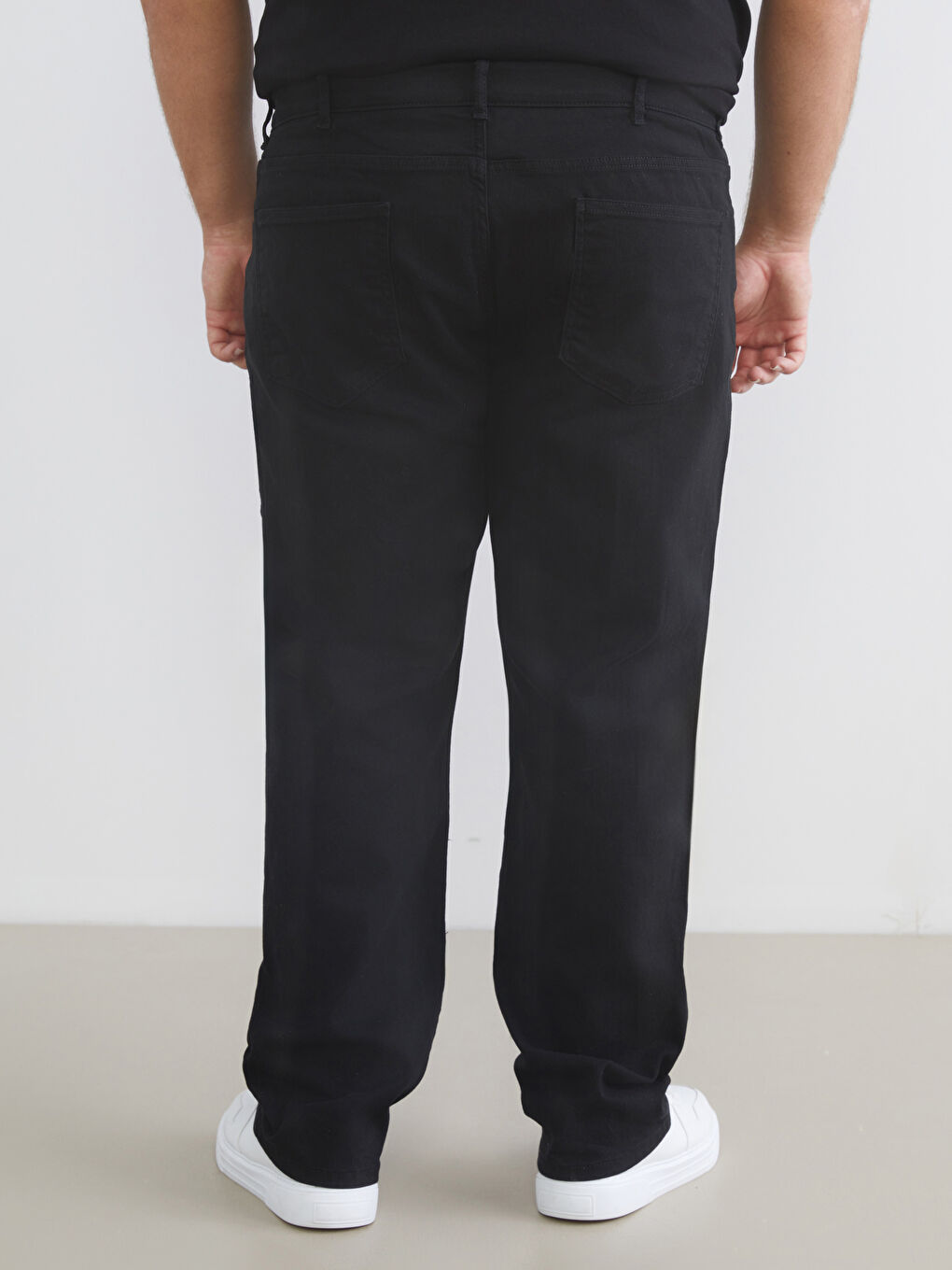 Siyah Büyük Beden 779 Regular Fit Erkek Jean Pantolon-3