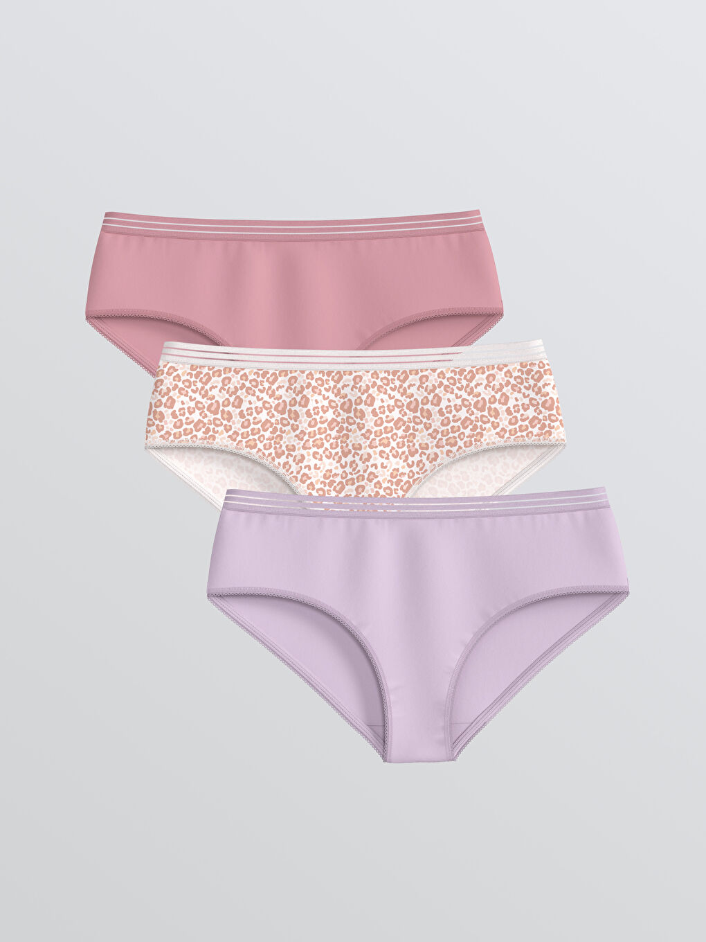 Karışık Desenli Hipster Külot 3'lü