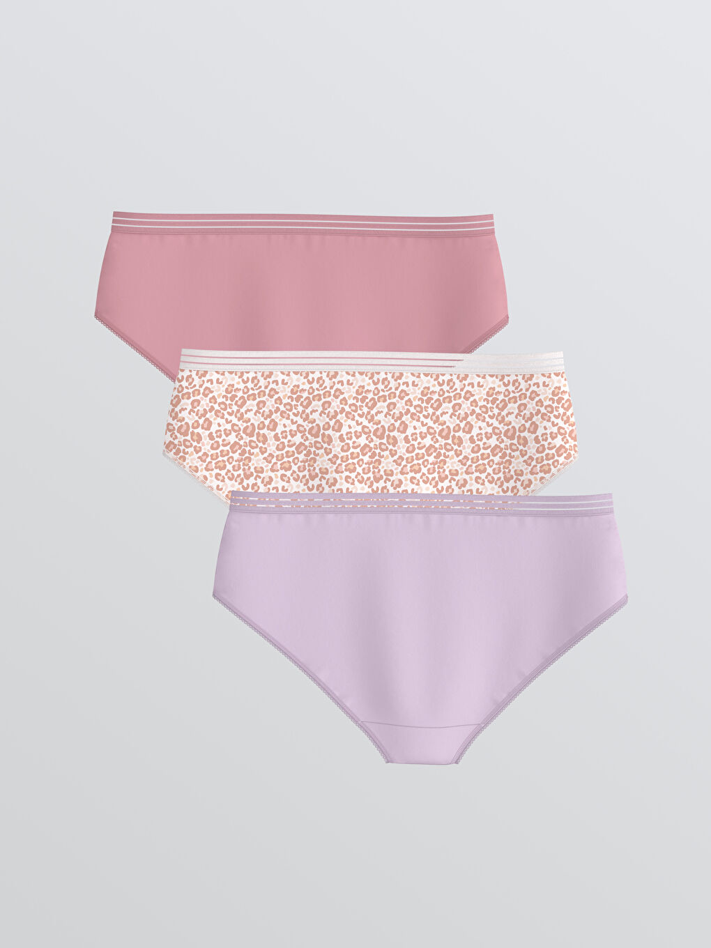 Karışık Desenli Hipster Külot 3'lü-1