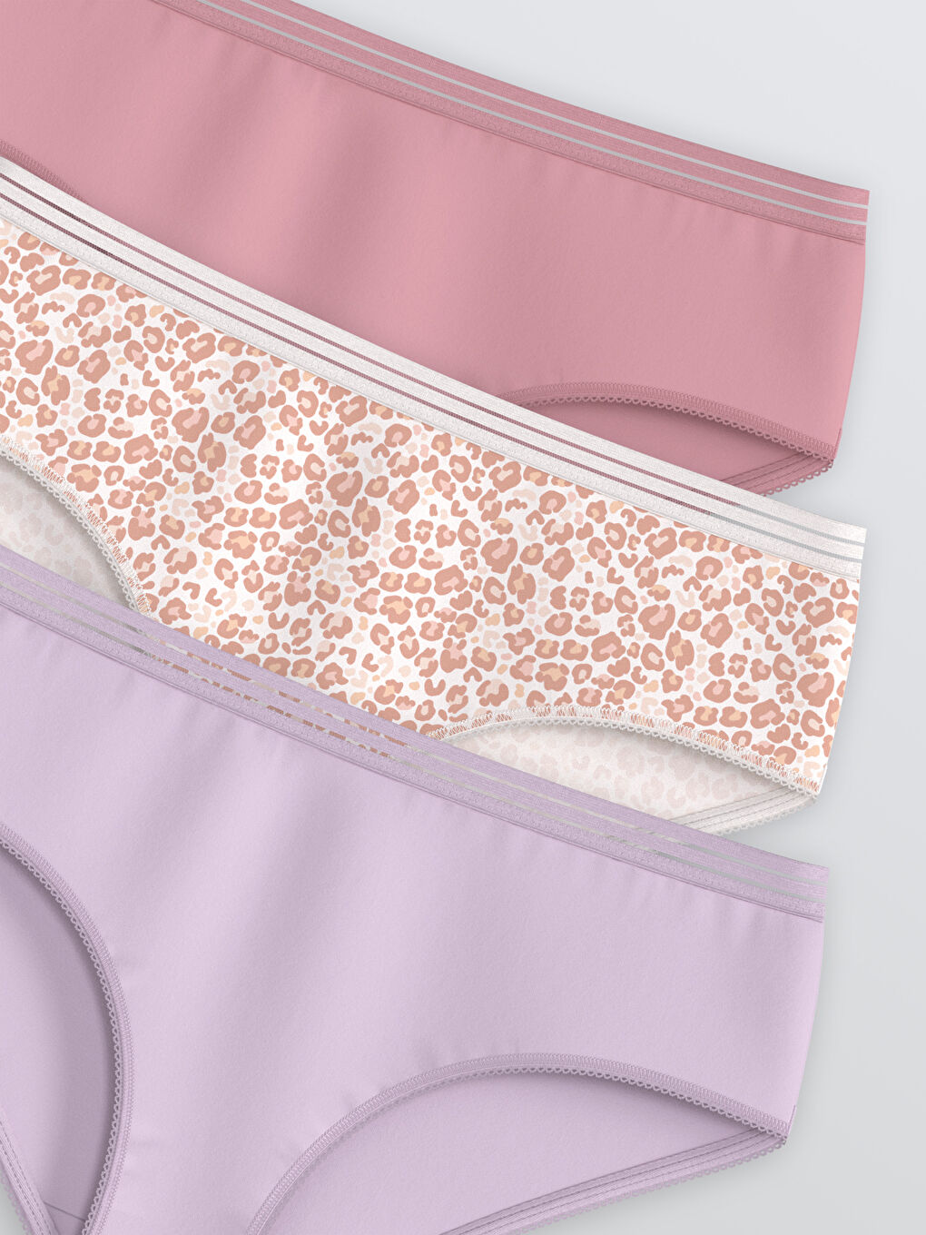 Karışık Desenli Hipster Külot 3'lü-2