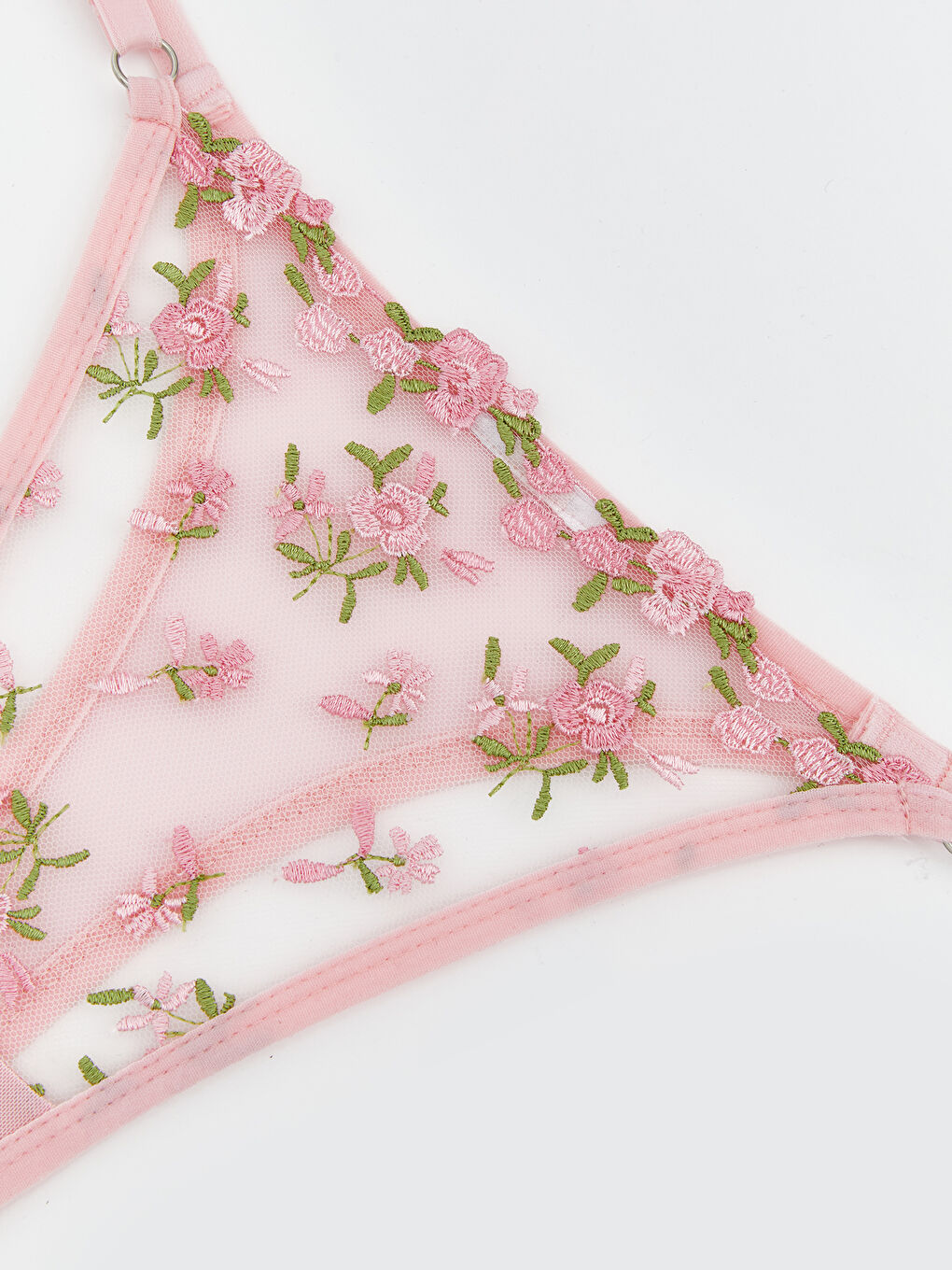Pembe Çiçekli Fantezi Tanga Külot-2
