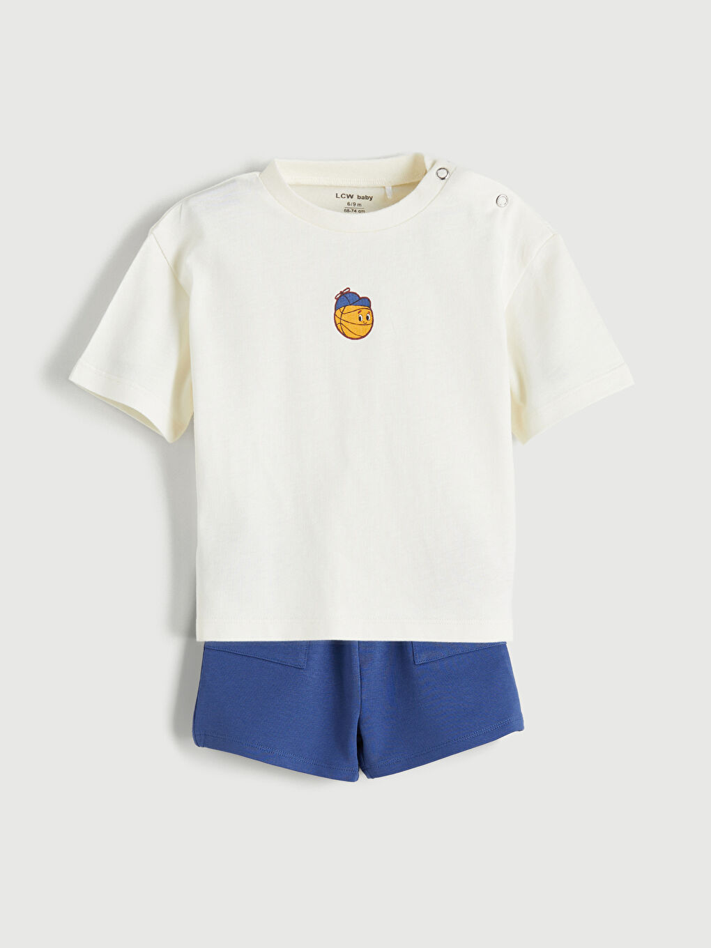 Majica i šorts za bebe dečake sa okruglim izrezom - 2 pakovanja