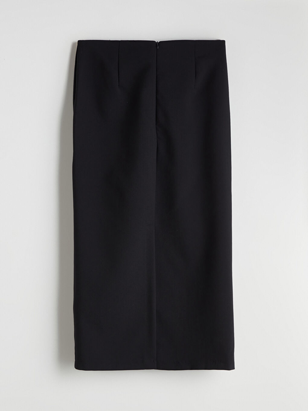 Siyah Beli Fermuarlı Yırtmaçlı Etek-8