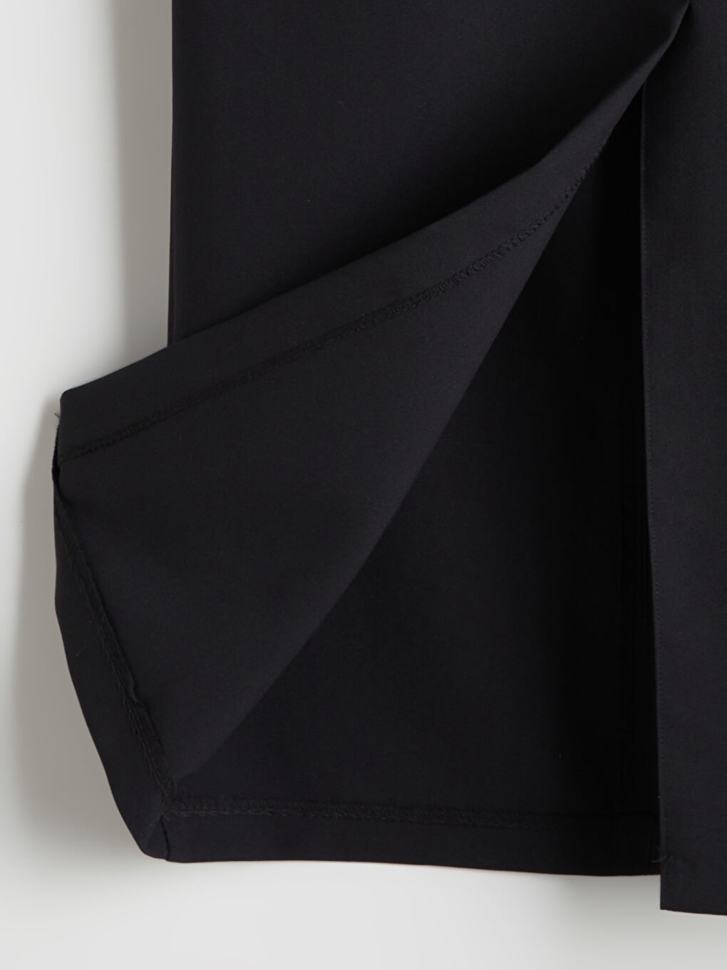 Siyah Beli Fermuarlı Yırtmaçlı Etek-10