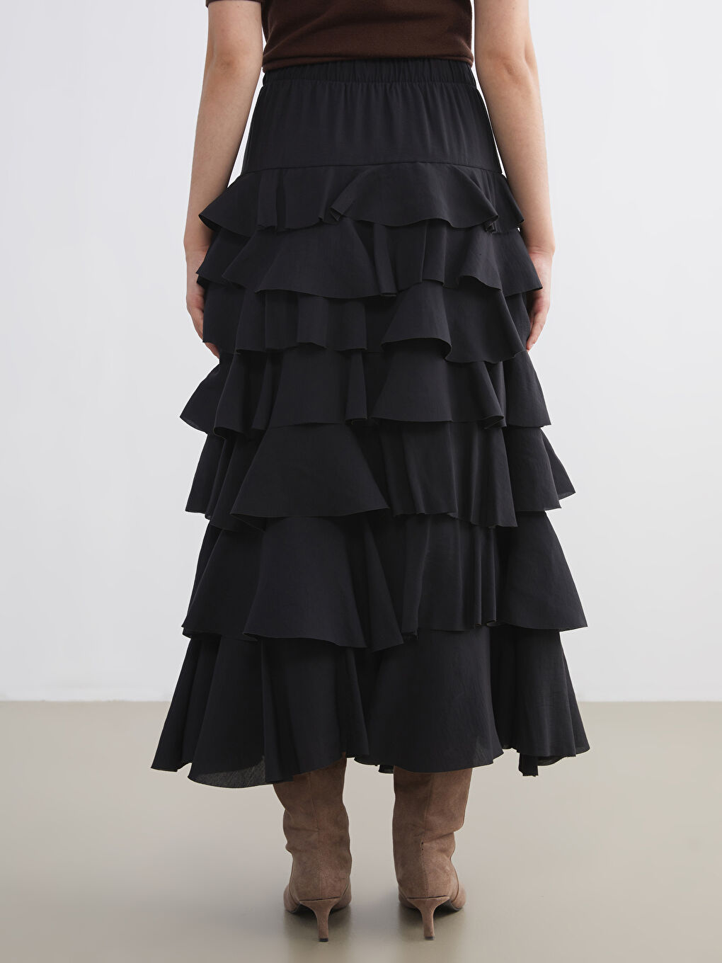 Siyah Beli Lastikli Katkat Etek-3