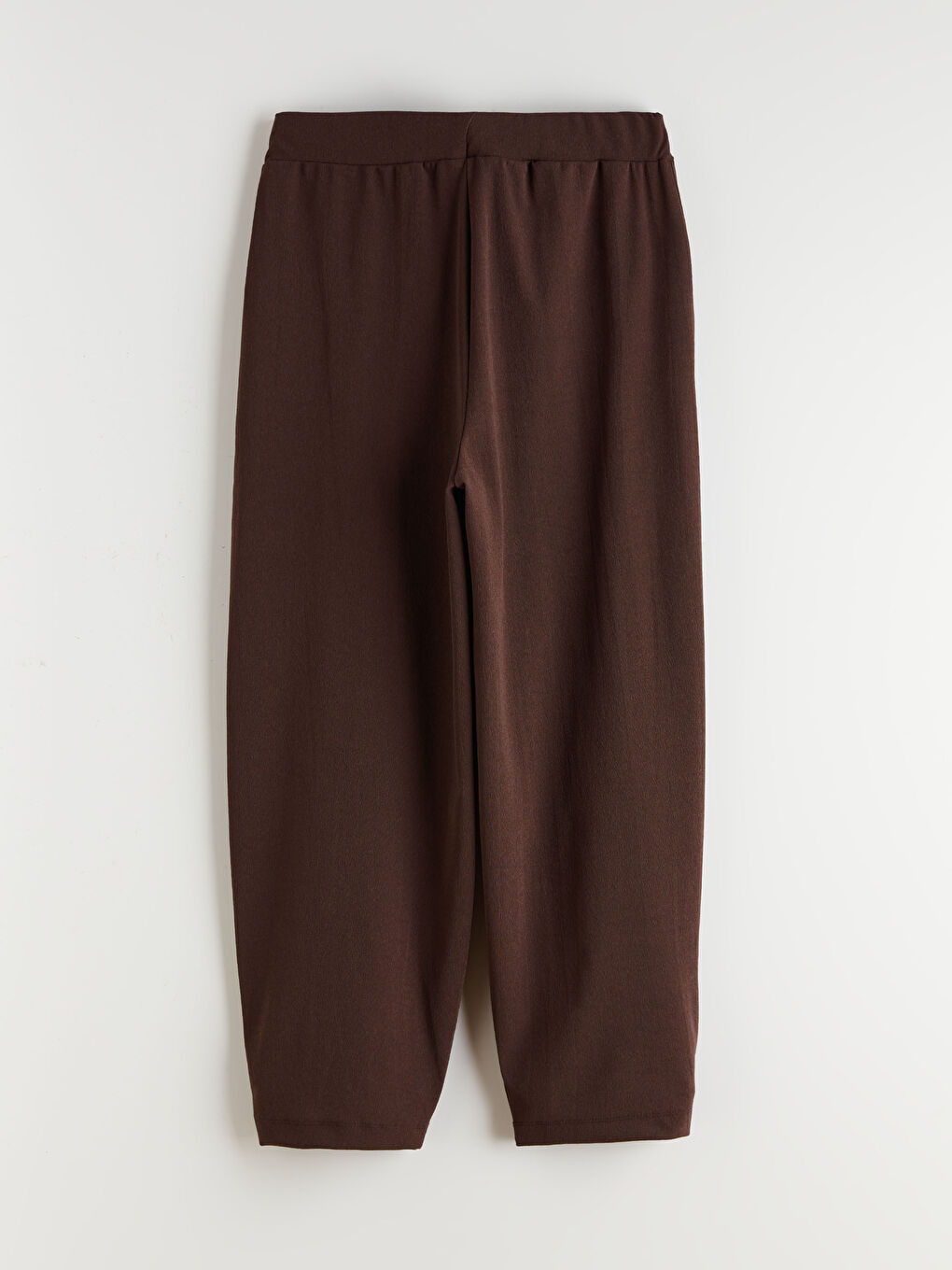 Kahverengi Beli Lastikli Kadın Pantolon-5