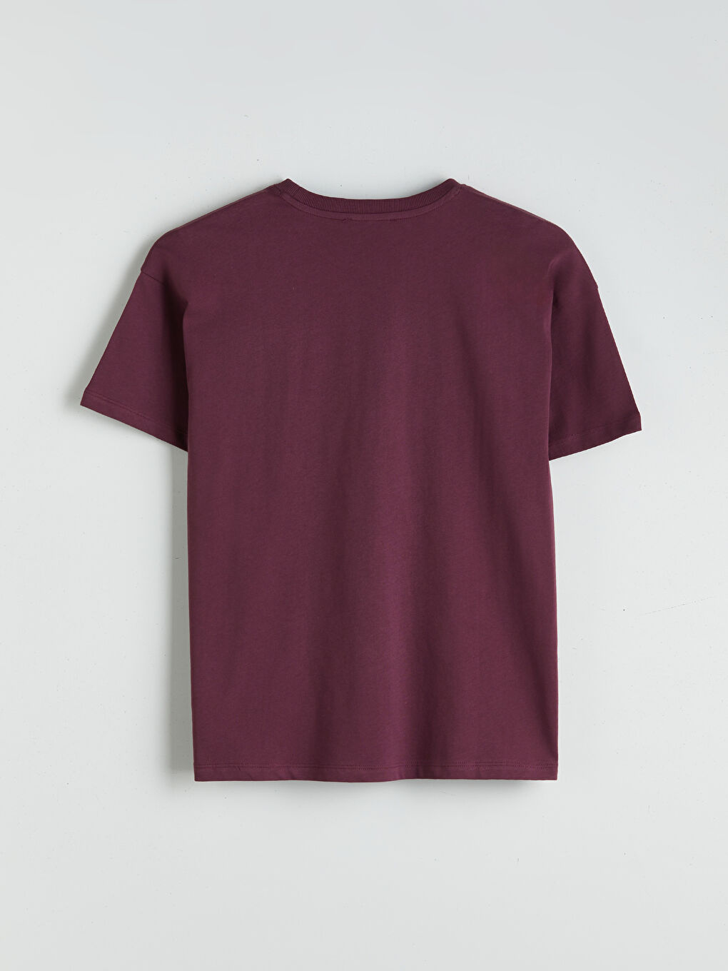 Mürdüm Bisiklet Yaka Brooklyn Baskılı Kadın Tişört-5