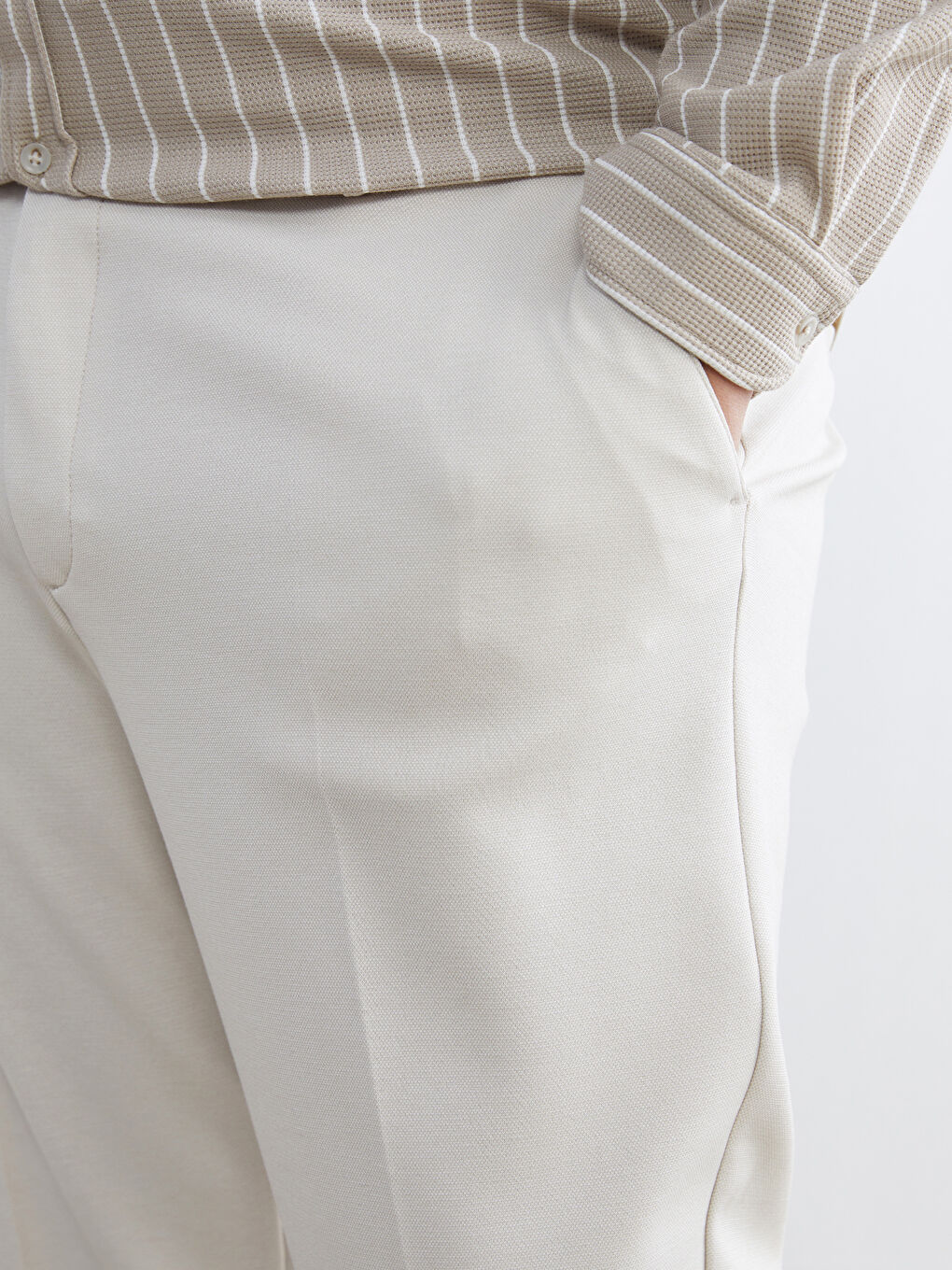 Bej Büyük Beden Erkek Chino Pantolon-2