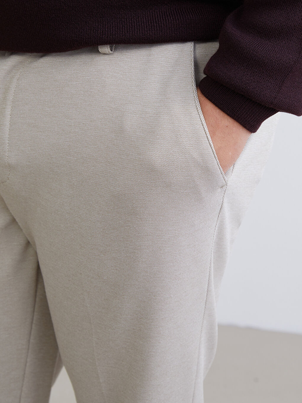 Bej Büyük Beden Erkek Chino Pantolon-2