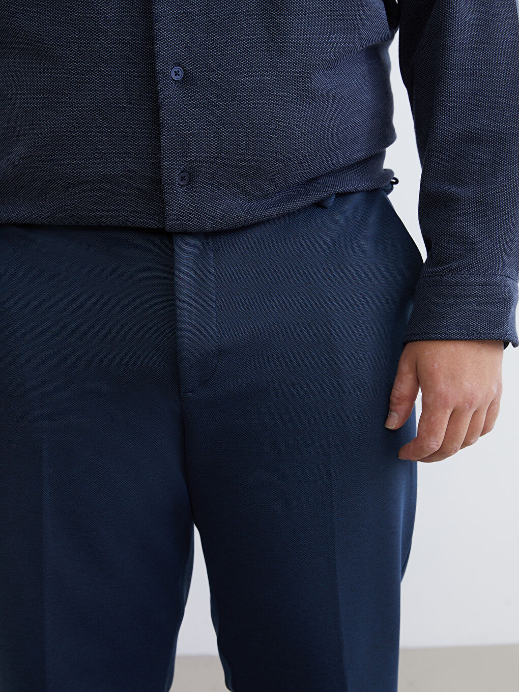 İndigo Büyük Beden Erkek Chino Pantolon-2