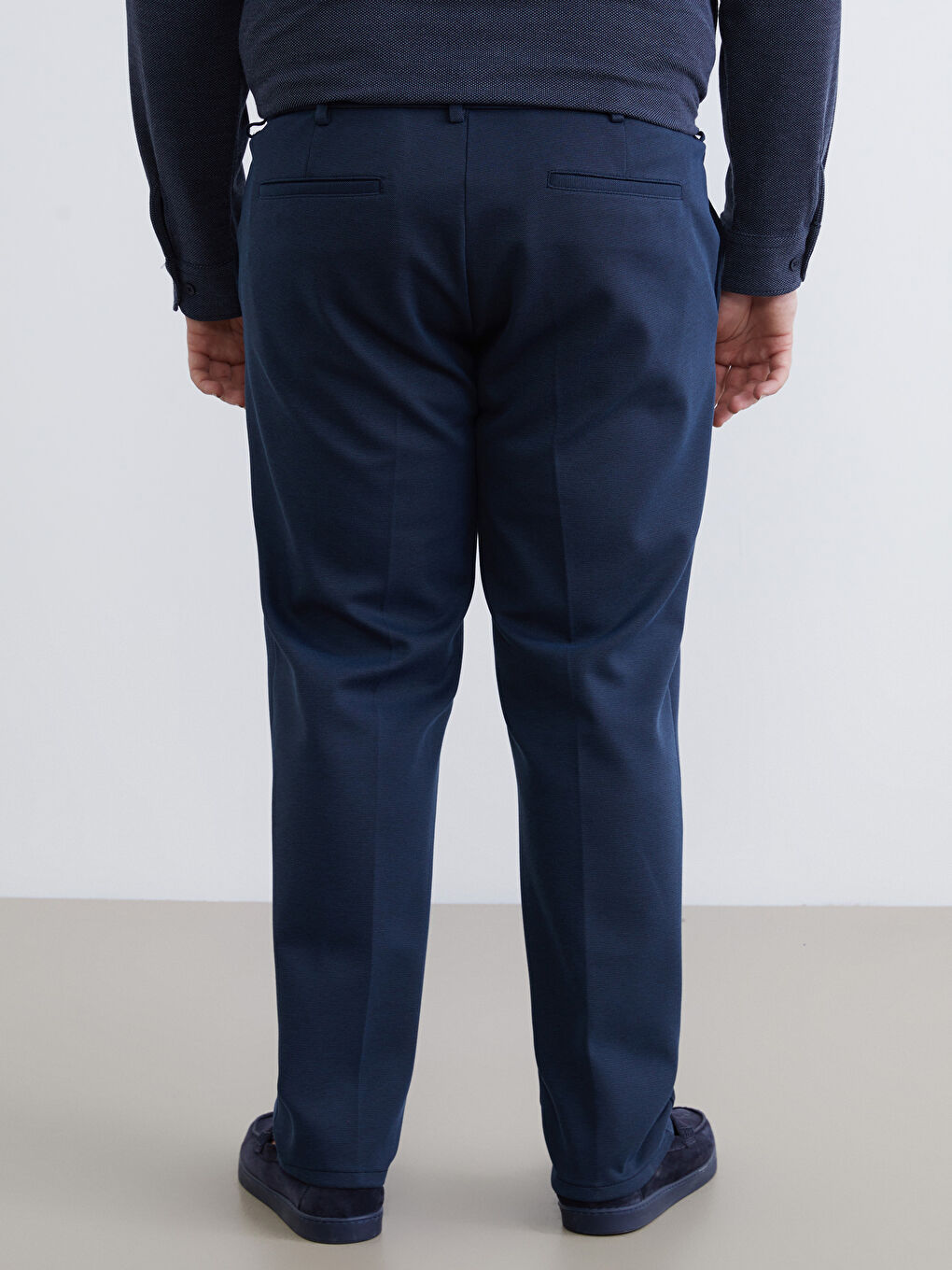 İndigo Büyük Beden Erkek Chino Pantolon-3