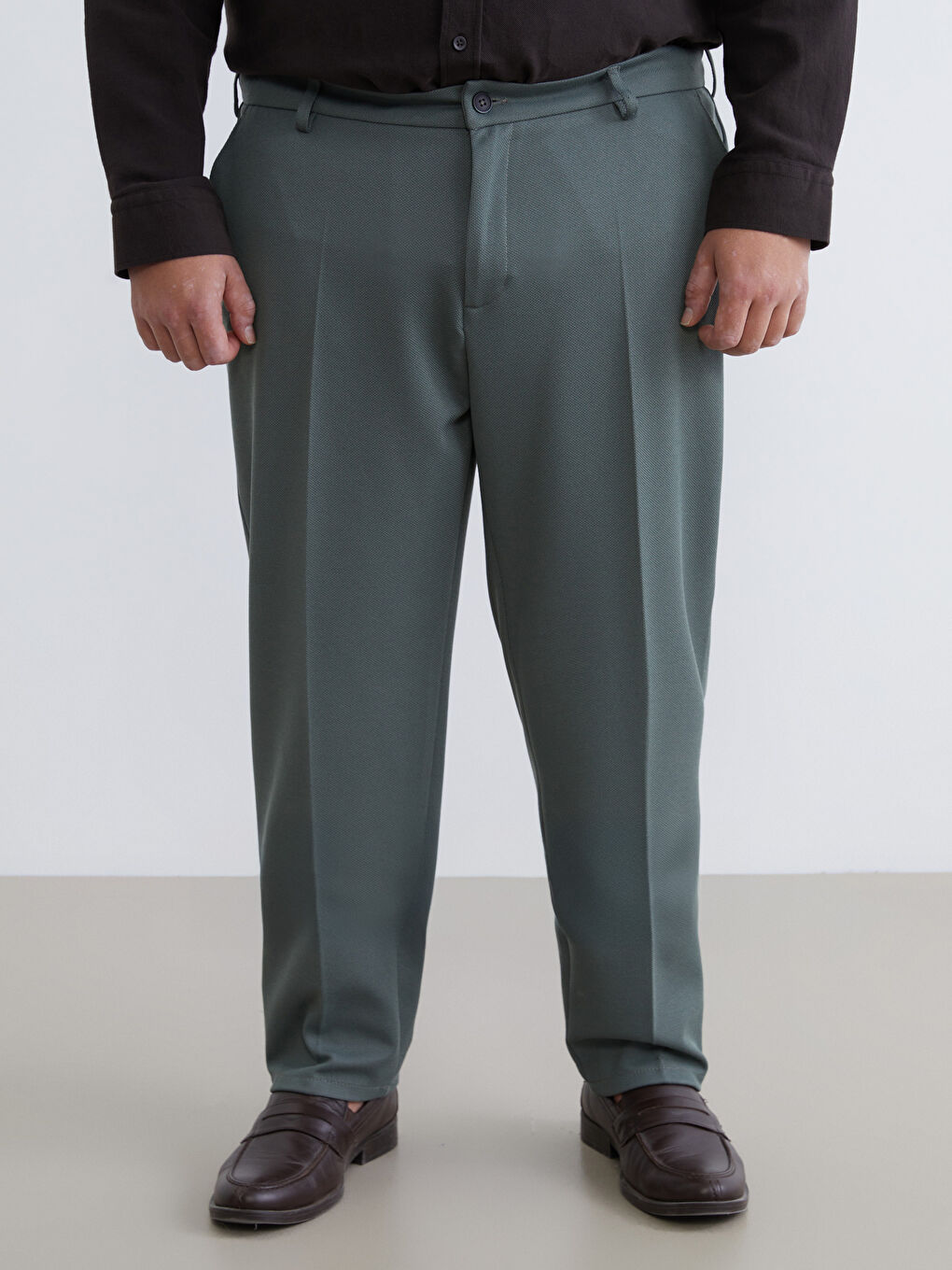 Haki Büyük Beden Erkek Chino Pantolon-1