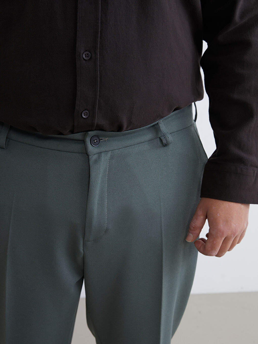 Haki Büyük Beden Erkek Chino Pantolon-2