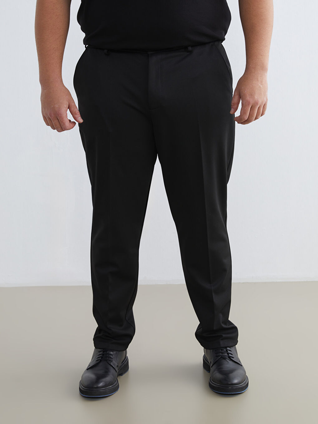 Siyah Büyük Beden Erkek Chino Pantolon-1