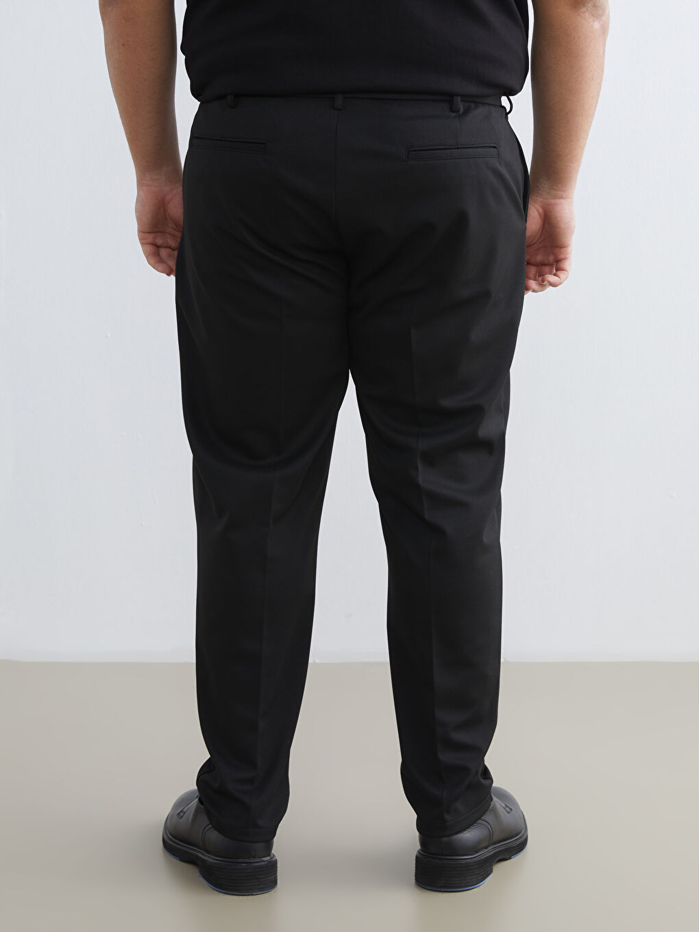 Siyah Büyük Beden Erkek Chino Pantolon-3