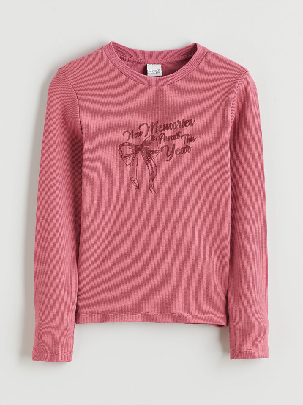 Crew Neck Printed Girls' T-Shirt