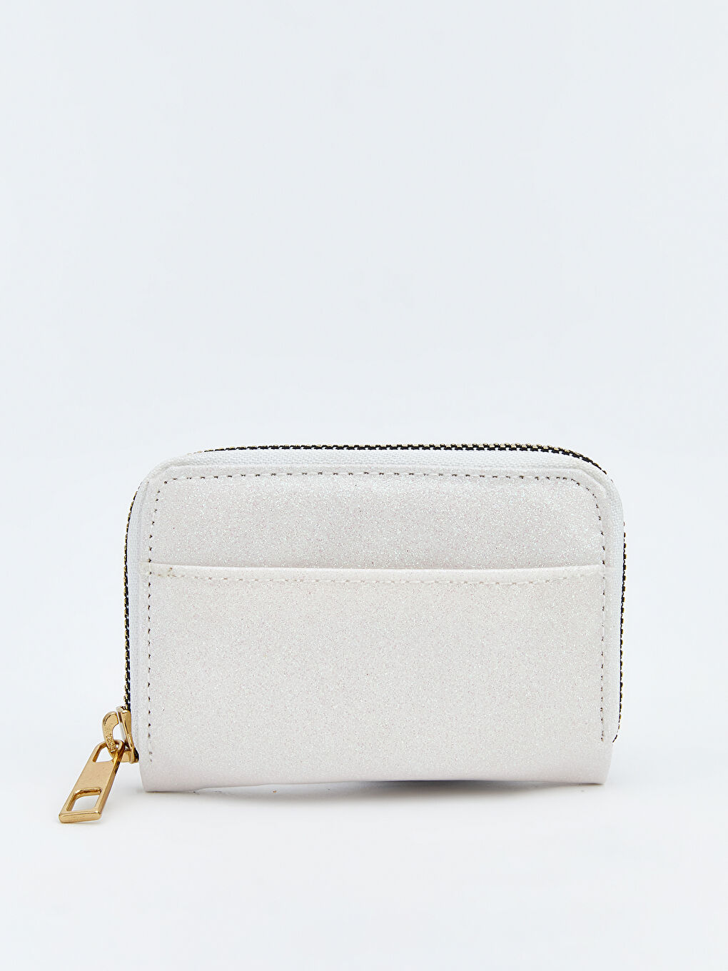 Beyaz Deri Görünümlü Kadın Cüzdan