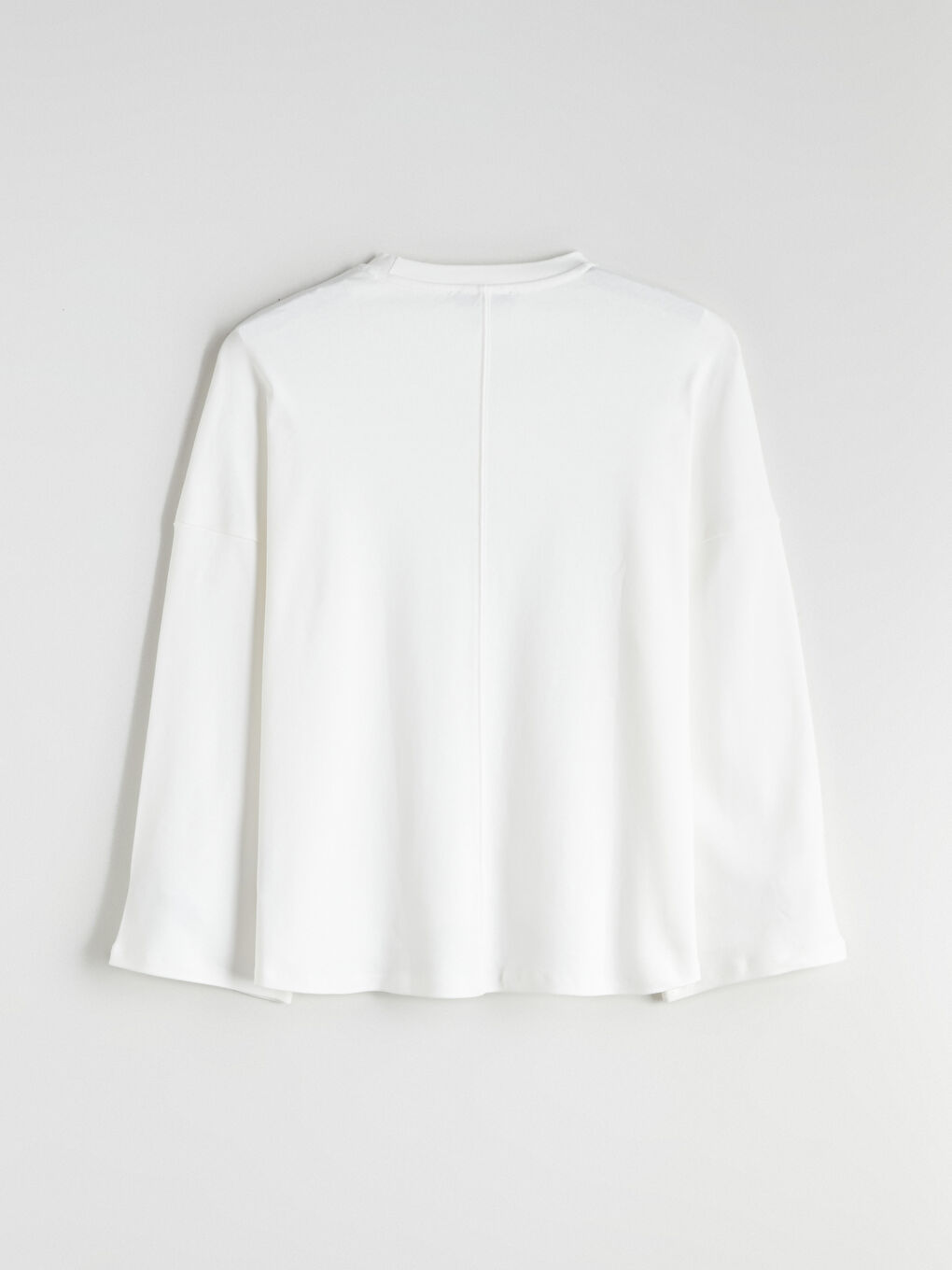 Ekru Bisiklet Yaka Kadın Sweatshirt Tunik-5