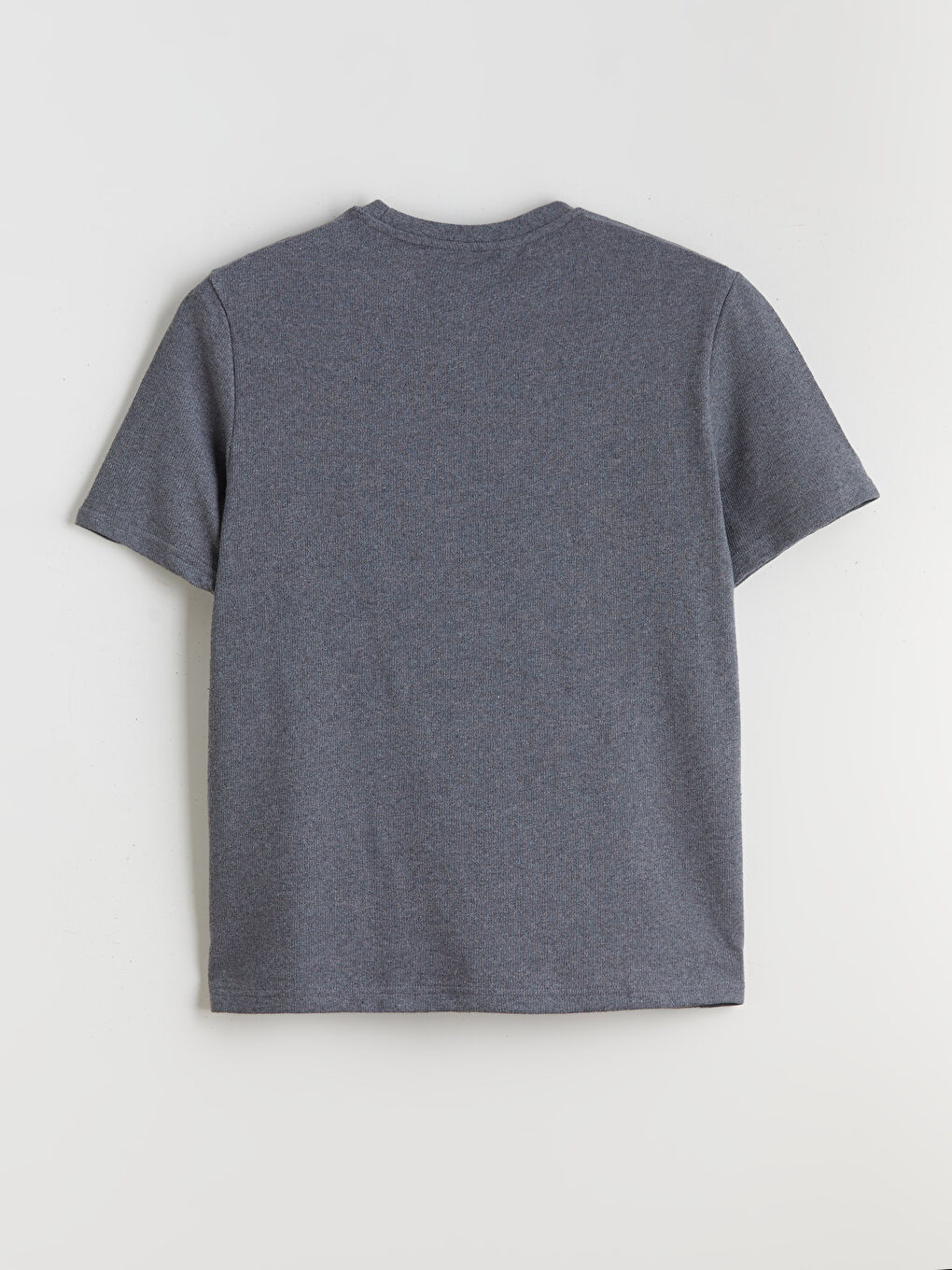 Antrasit Bisiklet Yaka Erkek Tişört-5