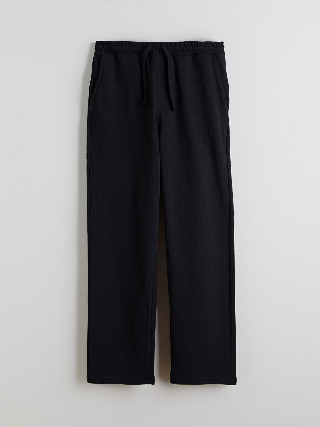 Siyah Standart Kalıp Erkek Dokulu Pantolon-8