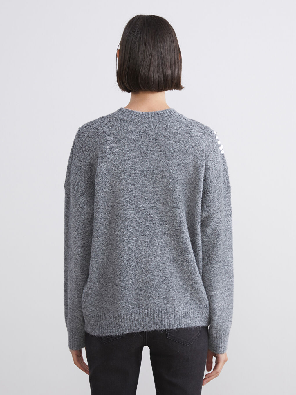 Frau ANTHRAZIT Pullover-3