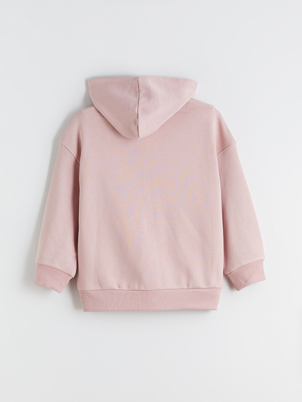 Pembe Kapüşonlu Kız Çocuk Kalın Fermuarlı Sweatshirt-1