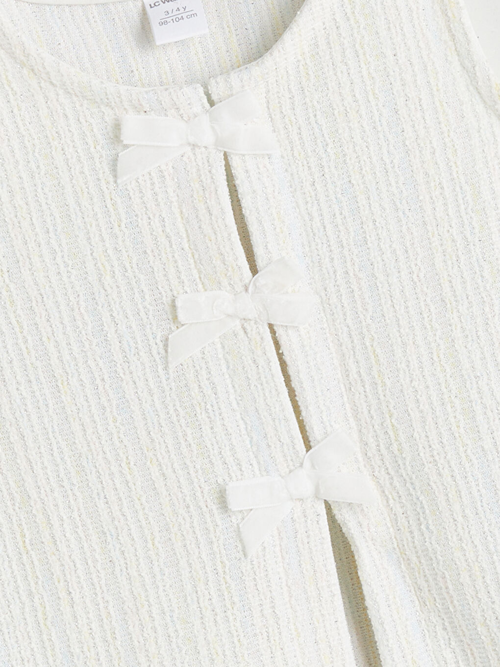 Ekru Bisiklet Yaka Kız Çocuk 3'lü Takım-3