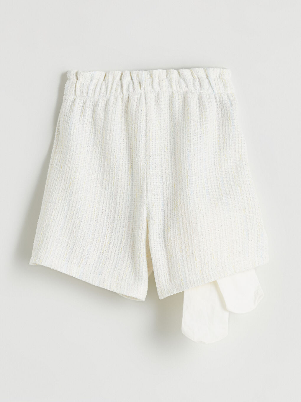 Ekru Bisiklet Yaka Kız Çocuk 3'lü Takım-5