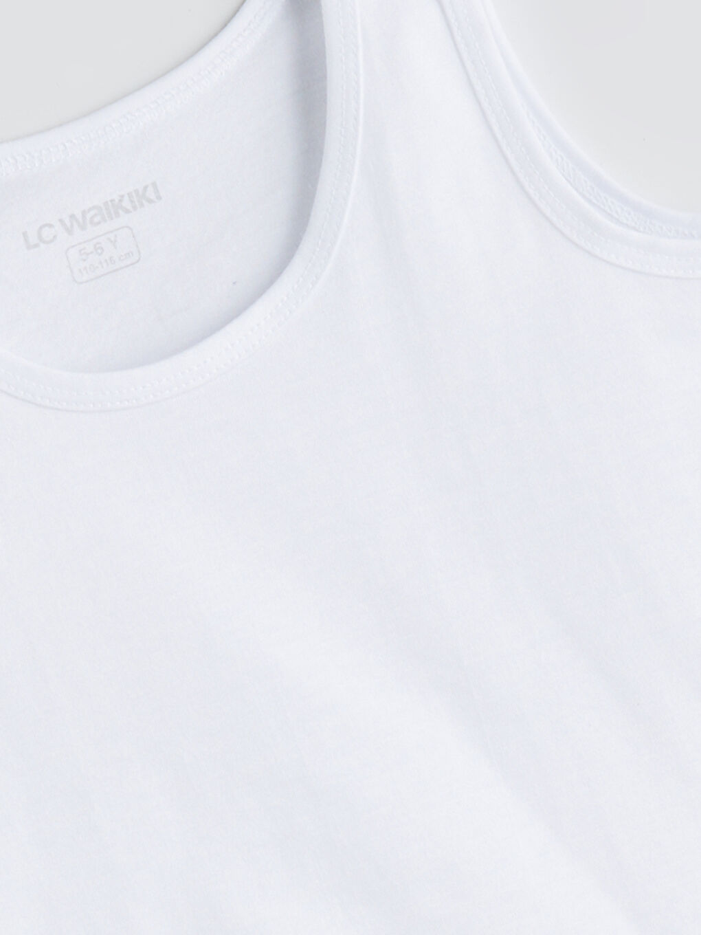 Beyaz Bisiklet Yaka Erkek Çocuk Atlet 2'li-2