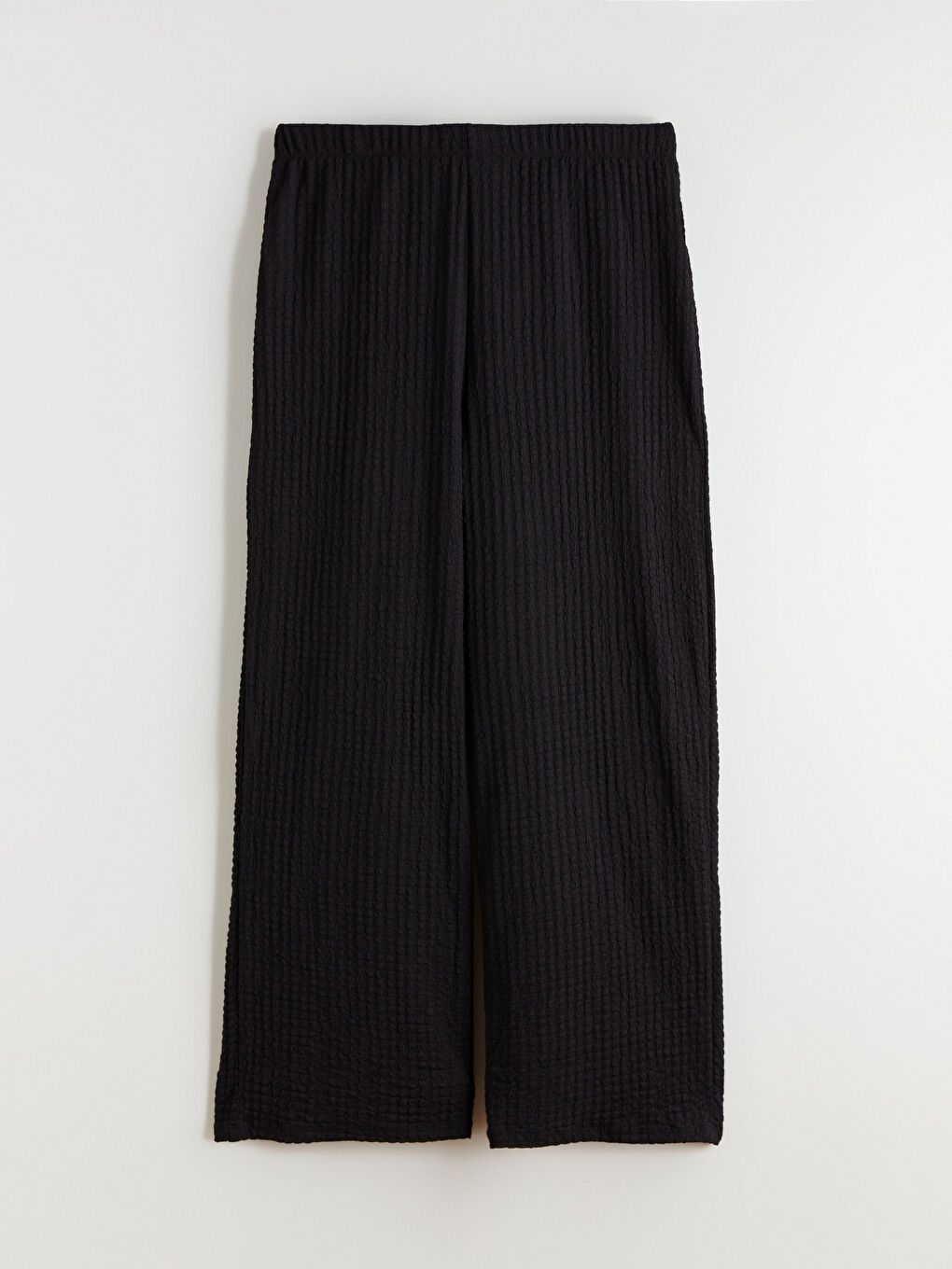 Siyah Beli Lastikli Dokulu Kadın Pantolon-2