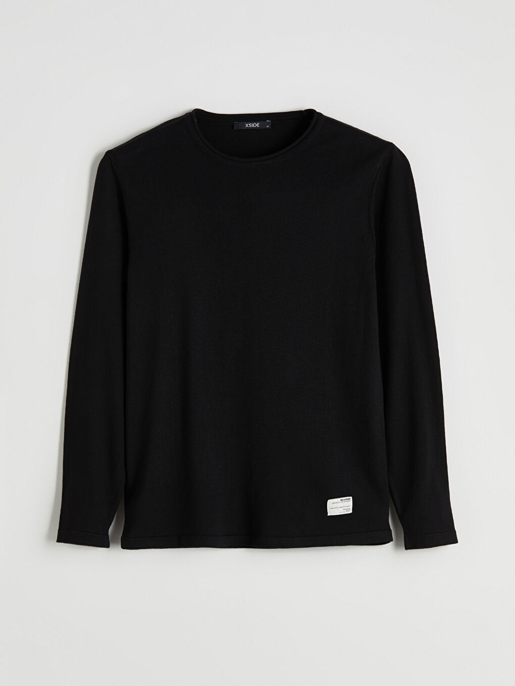 Crew Neck Long Sleeve Men's Tricot Sweater-4