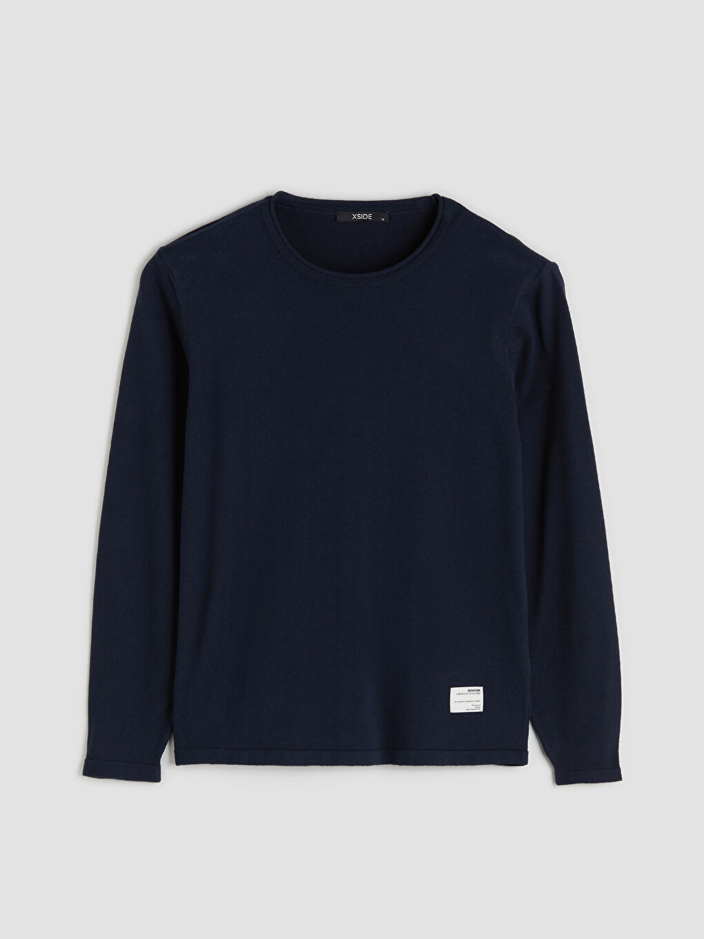 Crew Neck Long Sleeve Men's Tricot Sweater-4