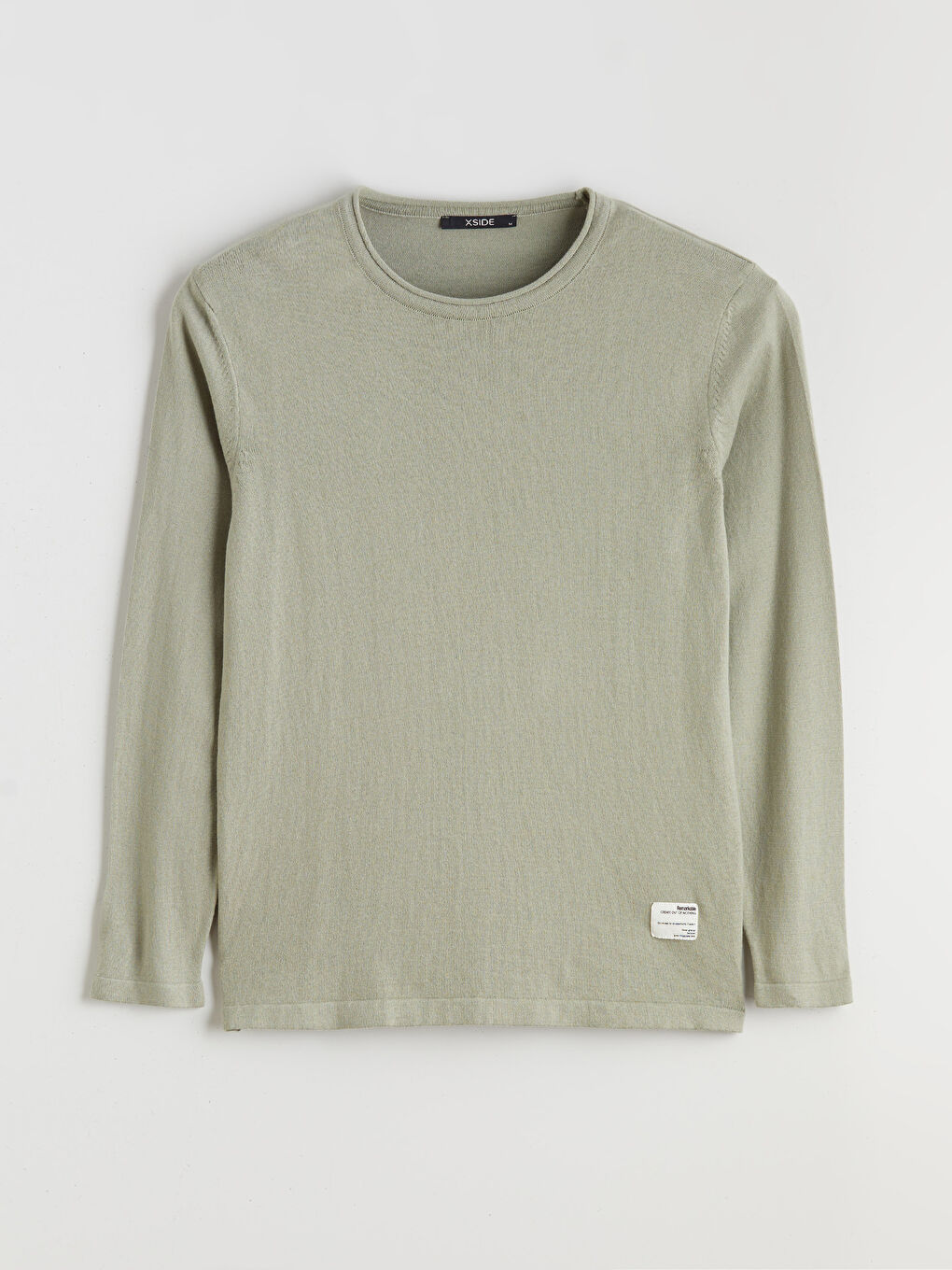 Crew Neck Long Sleeve Men's Tricot Sweater-4