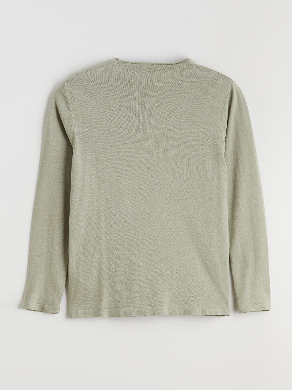 Crew Neck Long Sleeve Men's Tricot Sweater-5