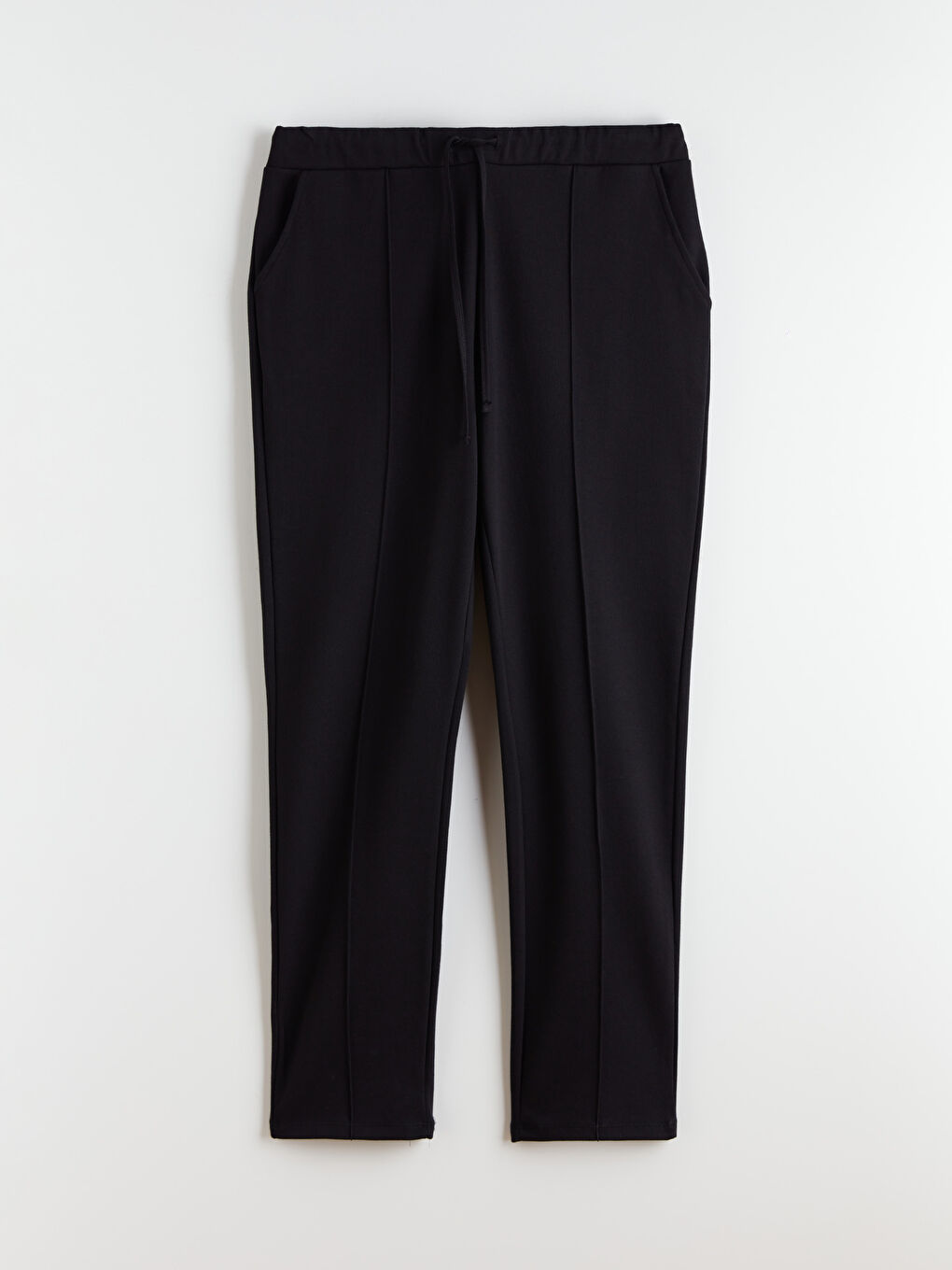 Siyah Beli Lastikli Kadın Eşofman Alt